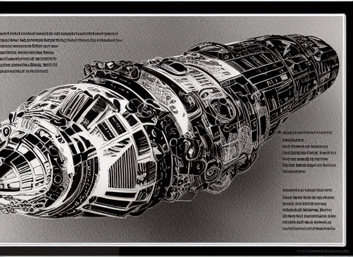 46476-774824785-a full page design of spaceship engine, black and bronze paper, intricate, highly detailed, epic, infographic, marginalia.webp